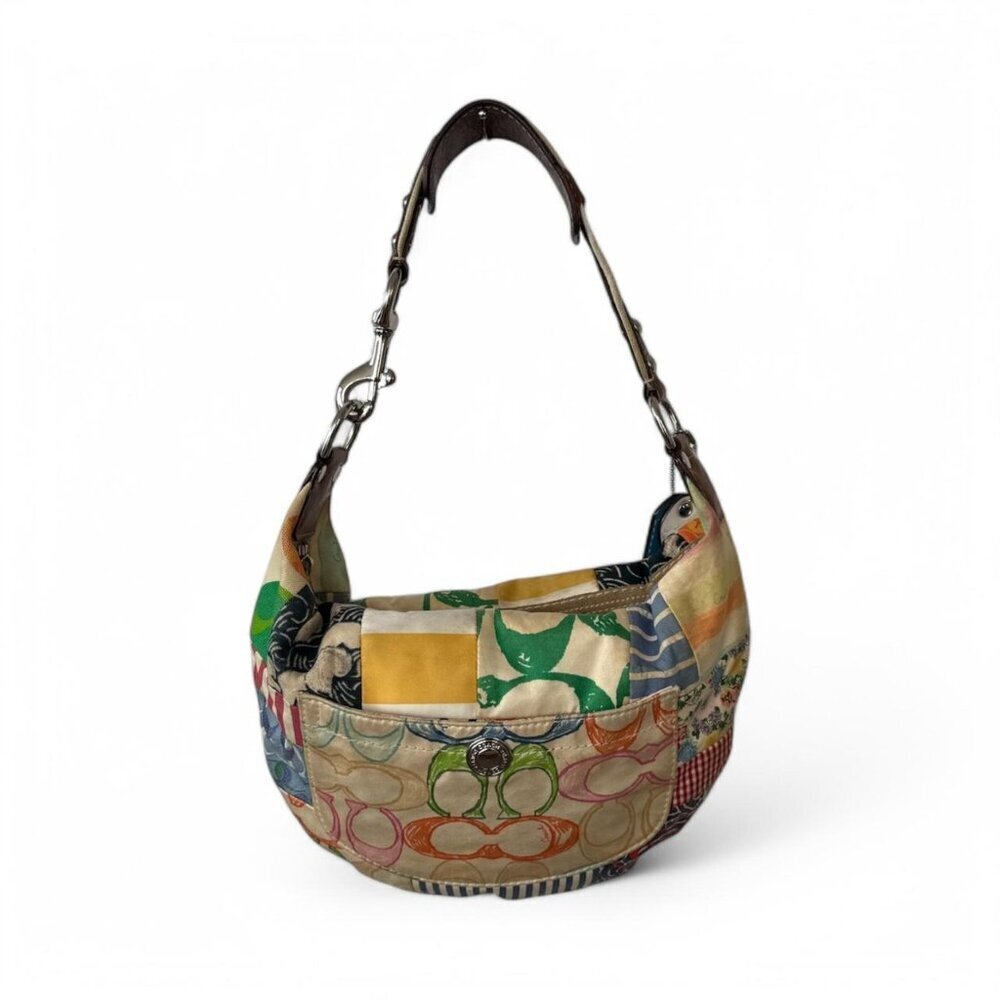 Vintage Coach Multicolor Patchwork Hobo Bag – Style No. M0673-10441 - Picture 2 of 8